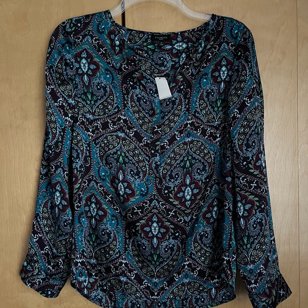 Talbots Blouse Top Size Petite P NWT